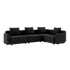 Cobana Lounge Sofa 4 - Sitzer Ecksofa in Schwarz mit Armlehnen, pulverbeschichteter Aluminiumrahmen, Outdoor - Möbel | Cobana Lounge Sofa - 4 seater corner sofa - Cobana Black Mit Armlehnen | SACKit