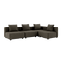 Cobana Lounge Sofa 4 - Sitzer Ecksofa in braun ohne Armlehnen aus pulverbeschichtetem Aluminium und Olefinfasern | Cobana Lounge Sofa - 4 seater corner sofa - Cobana Brown Ohne Armlehnen | SACKit