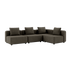 Cobana Lounge Sofa 4 - Sitzer Ecksofa in braun ohne Armlehnen aus pulverbeschichtetem Aluminium und Olefinfasern | Cobana Lounge Sofa - 4 seater corner sofa - Cobana Brown Ohne Armlehnen | SACKit