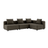 Cobana Lounge Sofa 4 - Sitzer Ecksofa in braun ohne Armlehnen aus pulverbeschichtetem Aluminium und Olefinfasern | Cobana Lounge Sofa - 4 seater corner sofa - Cobana Brown Ohne Armlehnen | SACKit