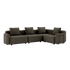 Cobana Lounge Sofa 4 - Sitzer Ecksofa in Braun mit Armlehnen aus pulverbeschichtetem Aluminium und Olefinfasern | Cobana Lounge Sofa - 4 seater corner sofa - Cobana Brown Mit Armlehnen | SACKit