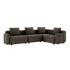 Cobana Lounge Sofa 4 - Sitzer Ecksofa in Braun mit Armlehnen aus pulverbeschichtetem Aluminium und Olefinfasern | Cobana Lounge Sofa - 4 seater corner sofa - Cobana Brown Mit Armlehnen | SACKit