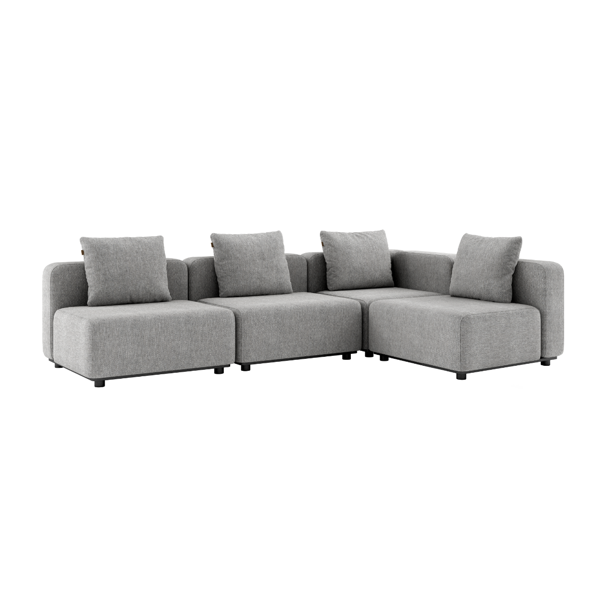 Cobana Lounge Sofa 4 - Sitzer Ecksofa in Cobana Sand Melange ohne Armlehnen, modernes Outdoor - Design | Cobana Lounge Sofa - 4 seater corner sofa - Cobana Sand Melange Ohne Armlehnen | SACKit