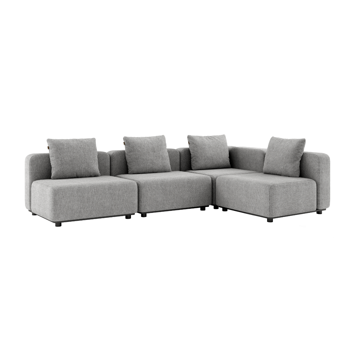 Cobana Lounge Sofa 4 - Sitzer Ecksofa in Cobana Sand Melange ohne Armlehnen, modernes Outdoor - Design | Cobana Lounge Sofa - 4 seater corner sofa - Cobana Sand Melange Ohne Armlehnen | SACKit