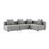 Cobana Lounge Sofa 4 - Sitzer Ecksofa in Cobana Sand Melange ohne Armlehnen, modernes Outdoor - Design | Cobana Lounge Sofa - 4 seater corner sofa - Cobana Sand Melange Ohne Armlehnen | SACKit