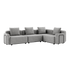 Modulares Cobana Lounge Sofa in Sand Melange mit Armlehnen, 4-Sitzer Ecksofa aus wetterfestem Material