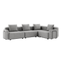 Cobana Lounge Sofa 4 - Sitzer Ecksofa in Cobana Sand Melange mit Armlehnen, Outdoor - Möbel mit klaren Linien | Cobana Lounge Sofa - 4 seater corner sofa - Cobana Sand Melange Mit Armlehnen | SACKit