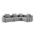 Cobana Lounge Sofa 4 - Sitzer Ecksofa in Cobana Sand Melange mit Armlehnen, Outdoor - Möbel mit klaren Linien | Cobana Lounge Sofa - 4 seater corner sofa - Cobana Sand Melange Mit Armlehnen | SACKit