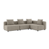 Cobana Lounge Sofa 4 - Sitzer Ecksofa in Kirra Sand ohne Armlehnen, modernes Outdoor - Design aus Aluminium und Olefin. | Cobana Lounge Sofa - 4 seater corner sofa - Kirra Sand Ohne Armlehnen | SACKit