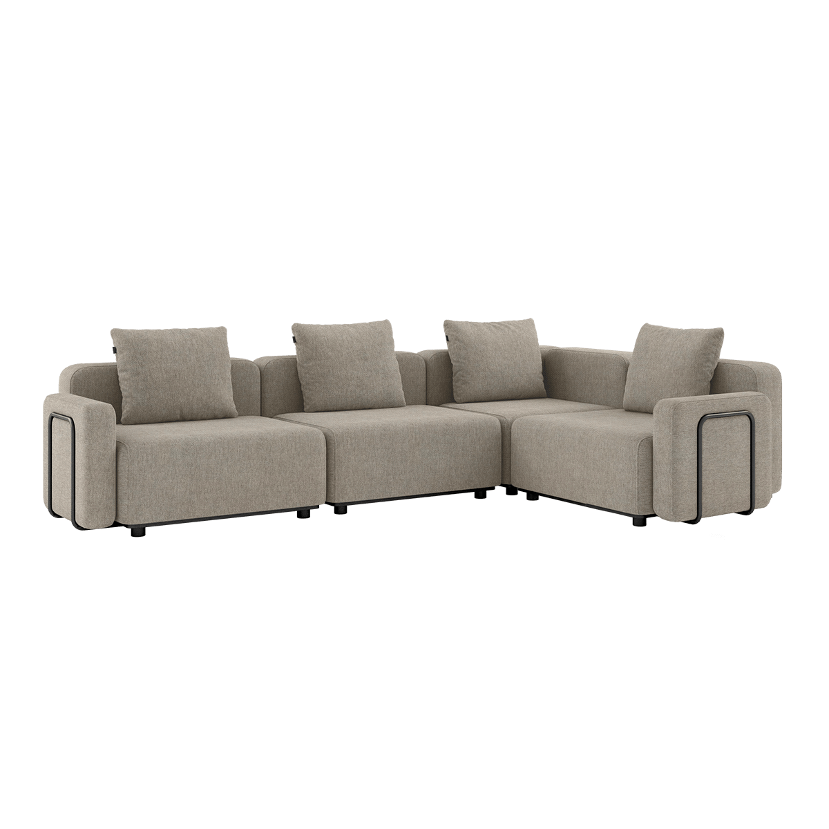 Cobana Lounge Sofa - 4 seater corner sofa | Cobana Lounge Sofa - 4 seater corner sofa - Kirra Sand Mit Armlehnen | SACKit