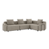 Ecksofa Cobana Lounge 4 - Sitzer in Kirra Sand mit Armlehnen, pulverbeschichteter Aluminiumrahmen und Olefin - Faser. | Cobana Lounge Sofa - 4 seater corner sofa - Kirra Sand Mit Armlehnen | SACKit