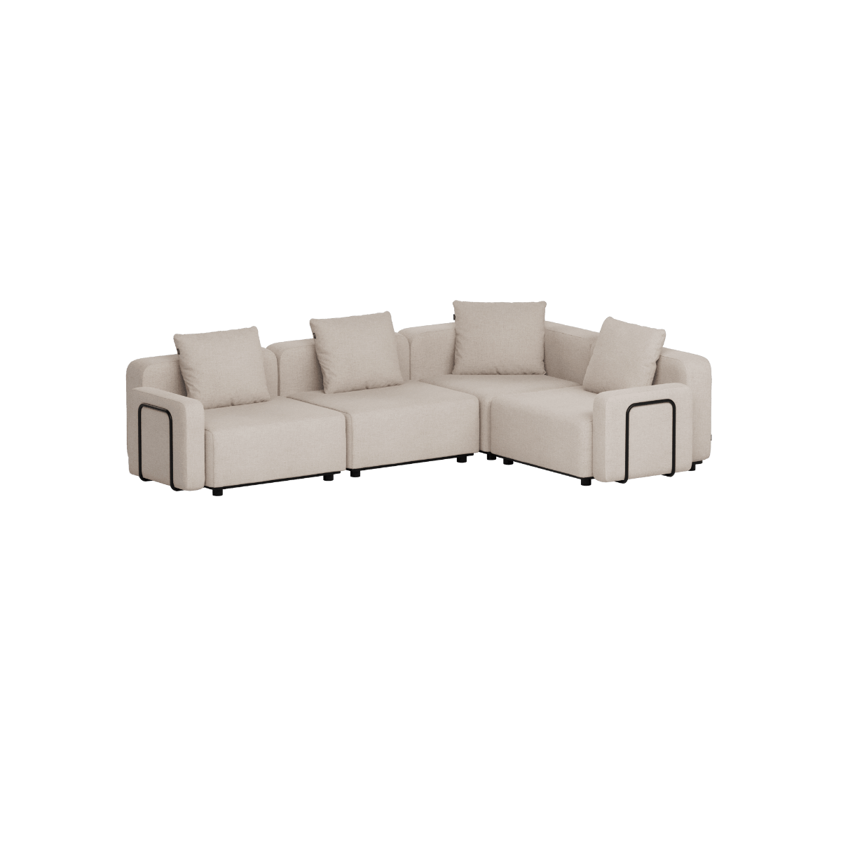 Cobana Lounge Sofa - 4 seater corner sofa | Cobana Lounge Sofa - 4 seater corner sofa - Kirra Sand Mit Armlehnen | SACKit
