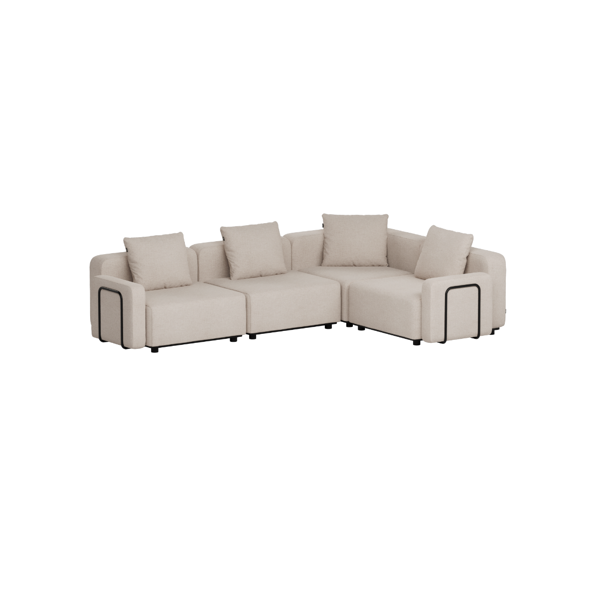 Cobana Lounge Sofa - 4 seater corner sofa | Cobana Lounge Sofa - 4 seater corner sofa - Kirra Sand Mit Armlehnen | SACKit