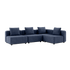 Kirra Indigo Cobana Lounge Sofa 4 - Sitzer Ecksofa ohne Armlehnen aus pulverbeschichtetem Aluminium und Olefinfaser | Cobana Lounge Sofa - 4 seater corner sofa - Kirra Indigo Ohne Armlehnen | SACKit