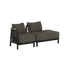 Kirra Lounge Sofa - 2 seater w/ open end | Kirra Lounge Sofa - 2 seater w/ open end - Kirra Noir Links | SACKit