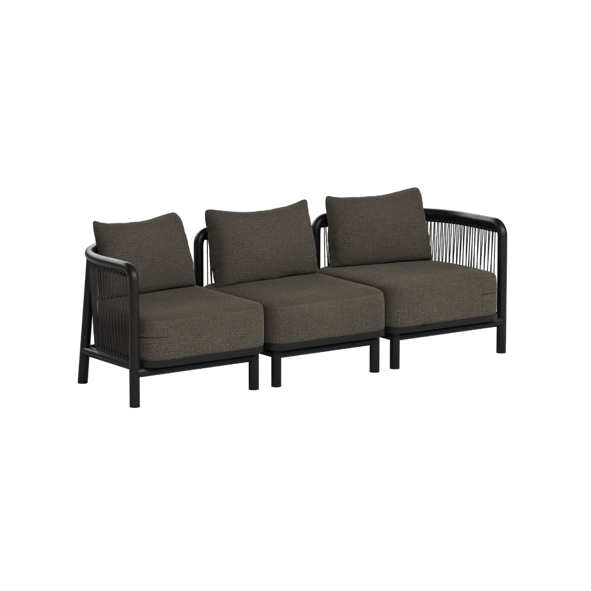 Kirra Lounge Sofa - 3 seater | Kirra Lounge Sofa - 3 seater - Kirra Noir Ohne Hocker | SACKit