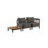 Kirra Lounge Sofa 2 - Sitzer in Kirra Noir mit passendem Kirra Tisch und Accessory Fit, modernes Outdoor - Design | Kirra Lounge Sofa - 2 seater incl. Kirra Table - Kirra Noir Mit Accessory Fit | SACKit