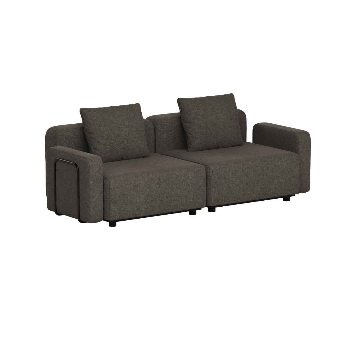 Cobana Lounge Sofa - 2 seater | Cobana Lounge Sofa - 2 seater - Kirra Noir Mit Armlehnen Ohne Hocker | SACKit