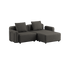 Schwarzes Cobana Lounge Sofa 2 - Sitzer ohne Armlehnen aus pulverbeschichtetem Aluminiumrahmen. | Cobana Lounge Sofa - 2 seater - Cobana Grey Mit Armlehnen Mit Hocker | SACKit