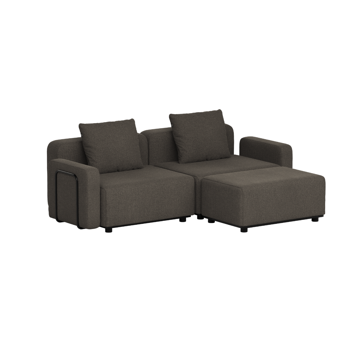 Cobana Lounge Sofa - 2 seater | Cobana Lounge Sofa - 2 seater - Kirra Noir Mit Armlehnen Mit Hocker | SACKit