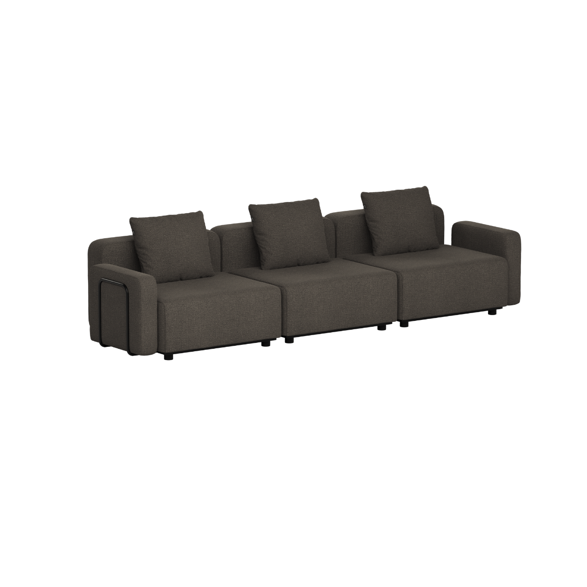 Cobana Lounge Sofa - 3 seater | Cobana Lounge Sofa - 3 seater - Kirra Noir Mit Armlehnen Ohne Hocker | SACKit