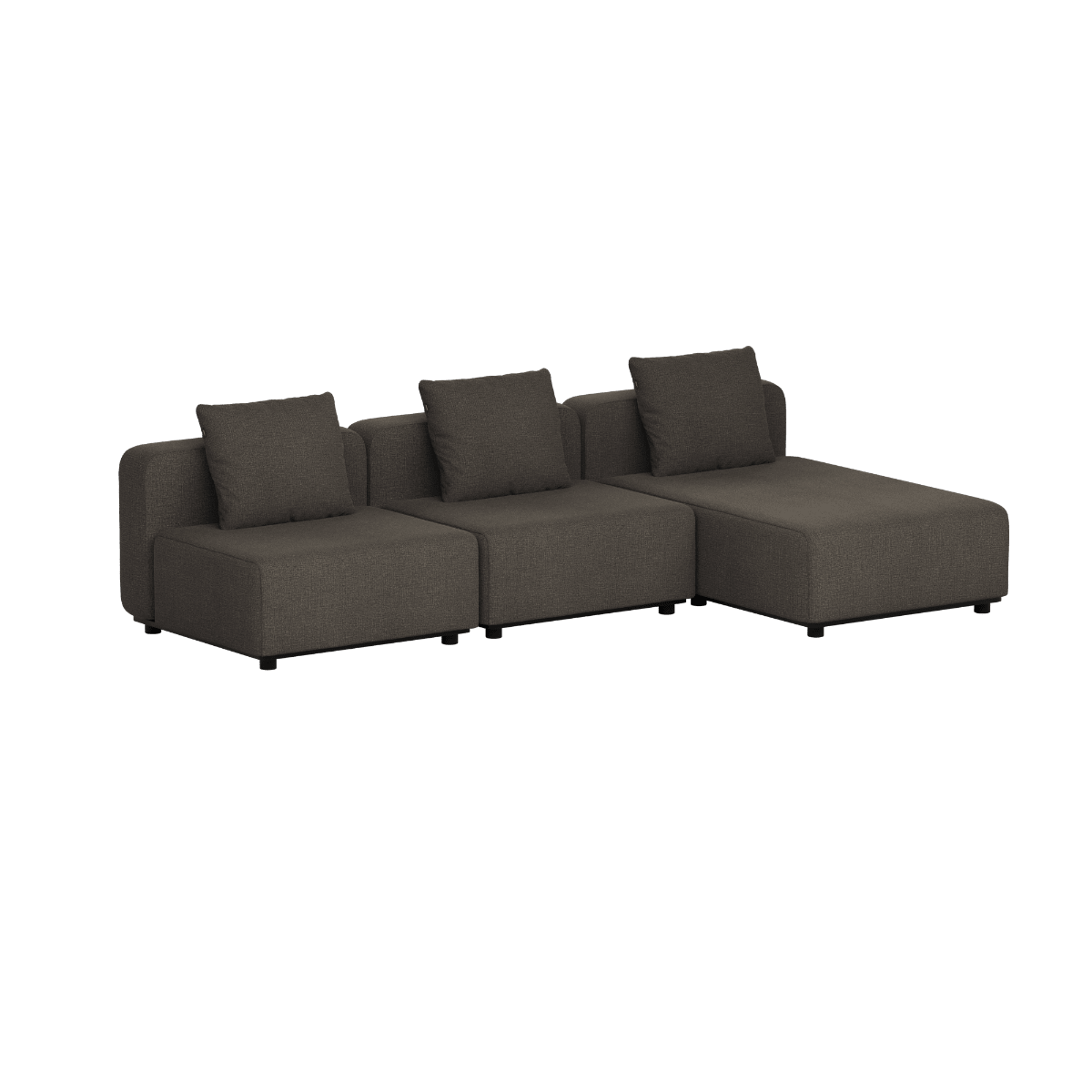 Cobana Lounge Sofa - 3 Seater Chaise | Cobana Lounge Sofa - 3 Seater Chaise - Kirra Noir Ohne Armlehnen | SACKit