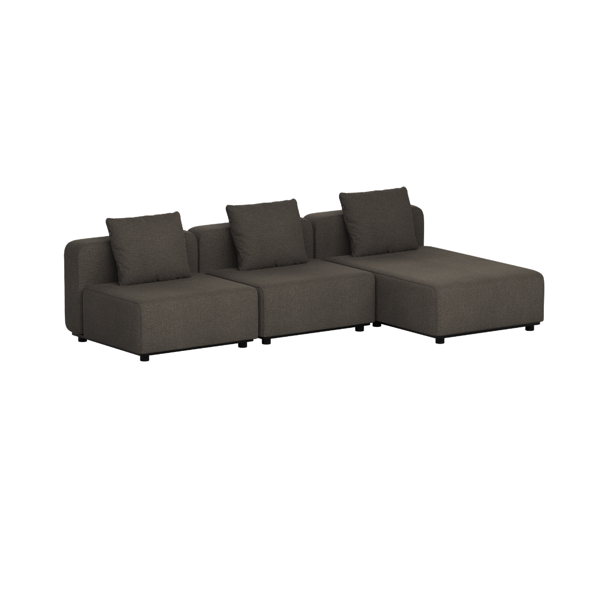 Cobana Lounge Sofa - 3 Seater Chaise | Cobana Lounge Sofa - 3 Seater Chaise - Kirra Noir Ohne Armlehnen | SACKit