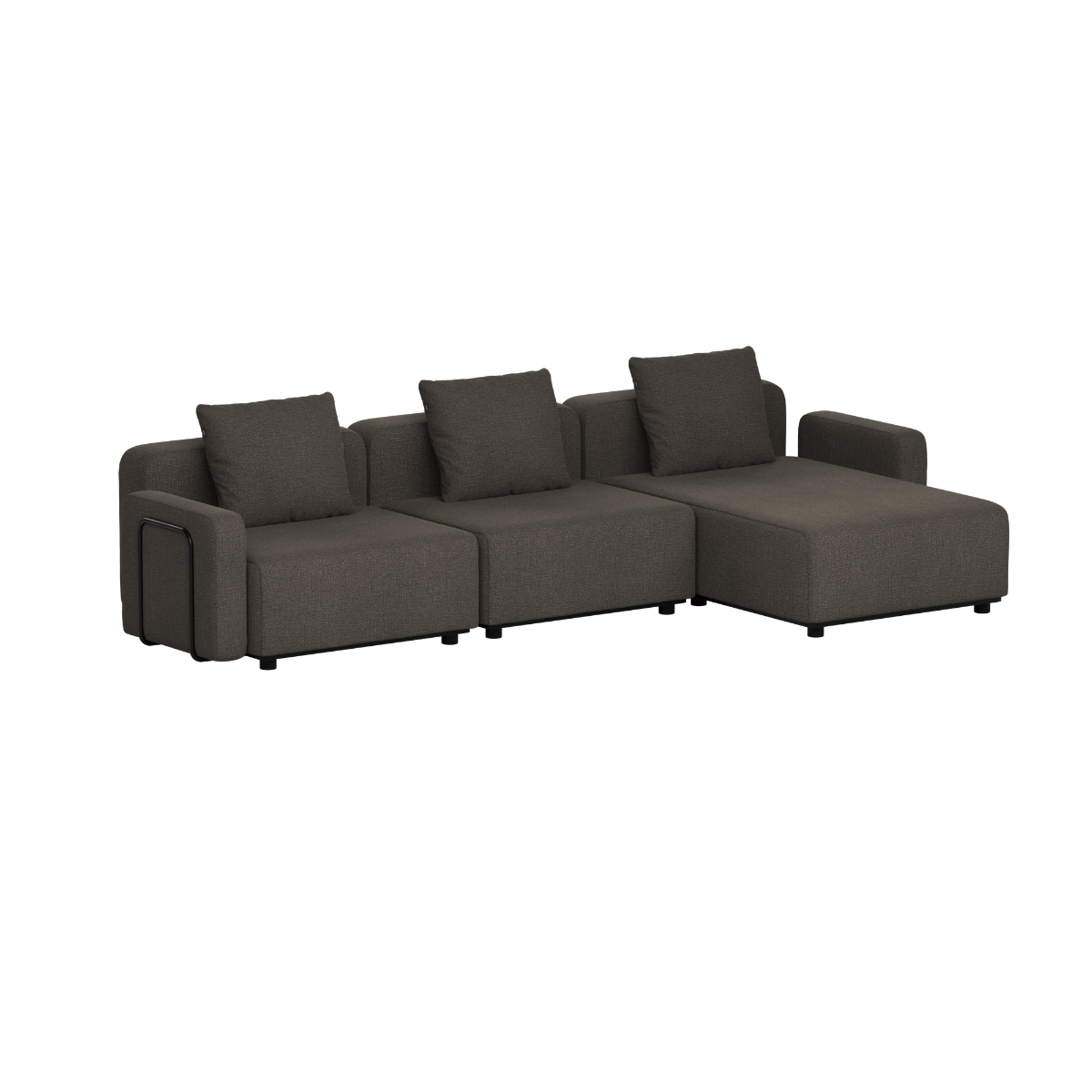 Cobana Lounge Sofa - 3 Seater Chaise | Cobana Lounge Sofa - 3 Seater Chaise - Kirra Noir Mit Armlehnen | SACKit