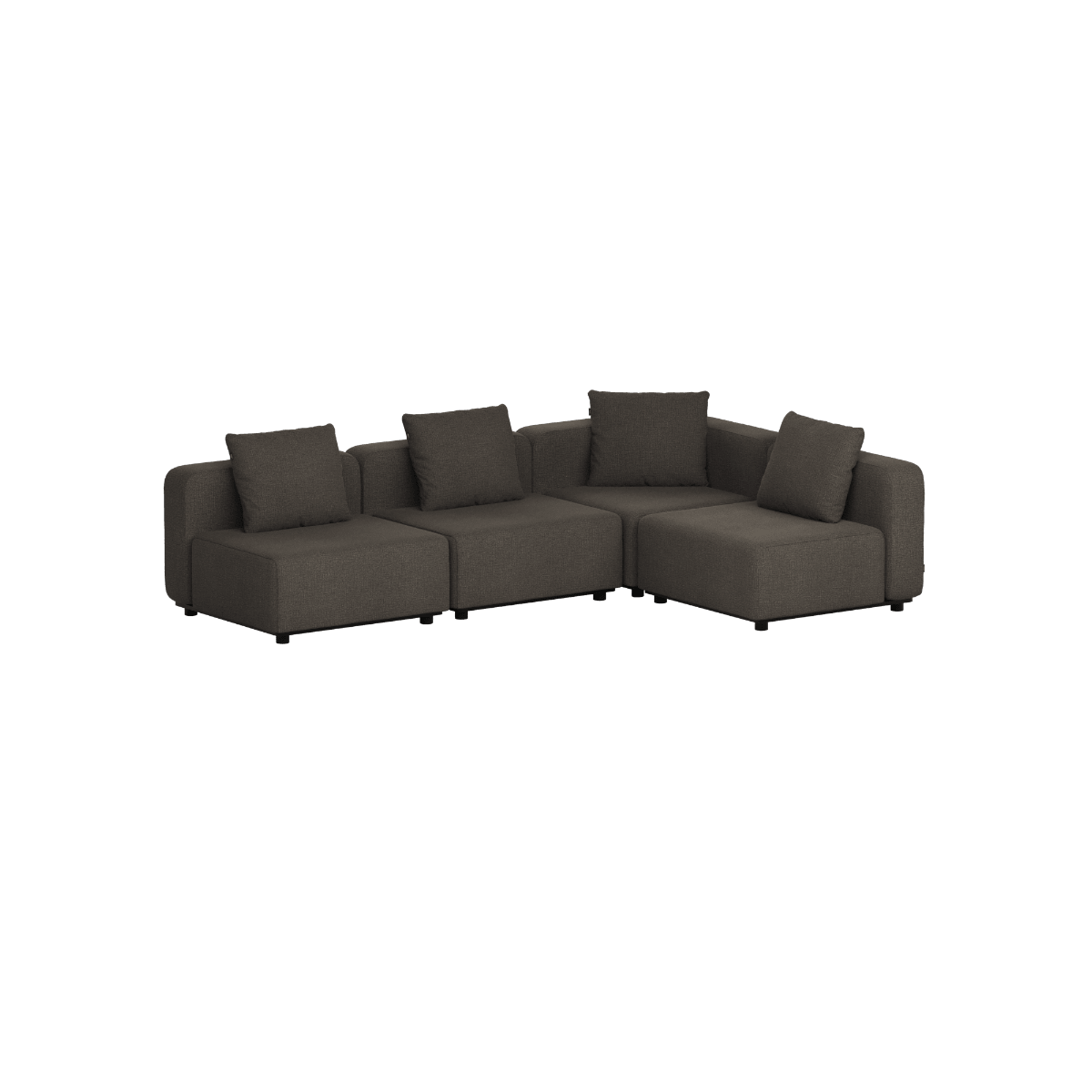 Cobana Lounge Sofa - 4 seater corner sofa | Cobana Lounge Sofa - 4 seater corner sofa - Kirra Noir Ohne Armlehnen | SACKit