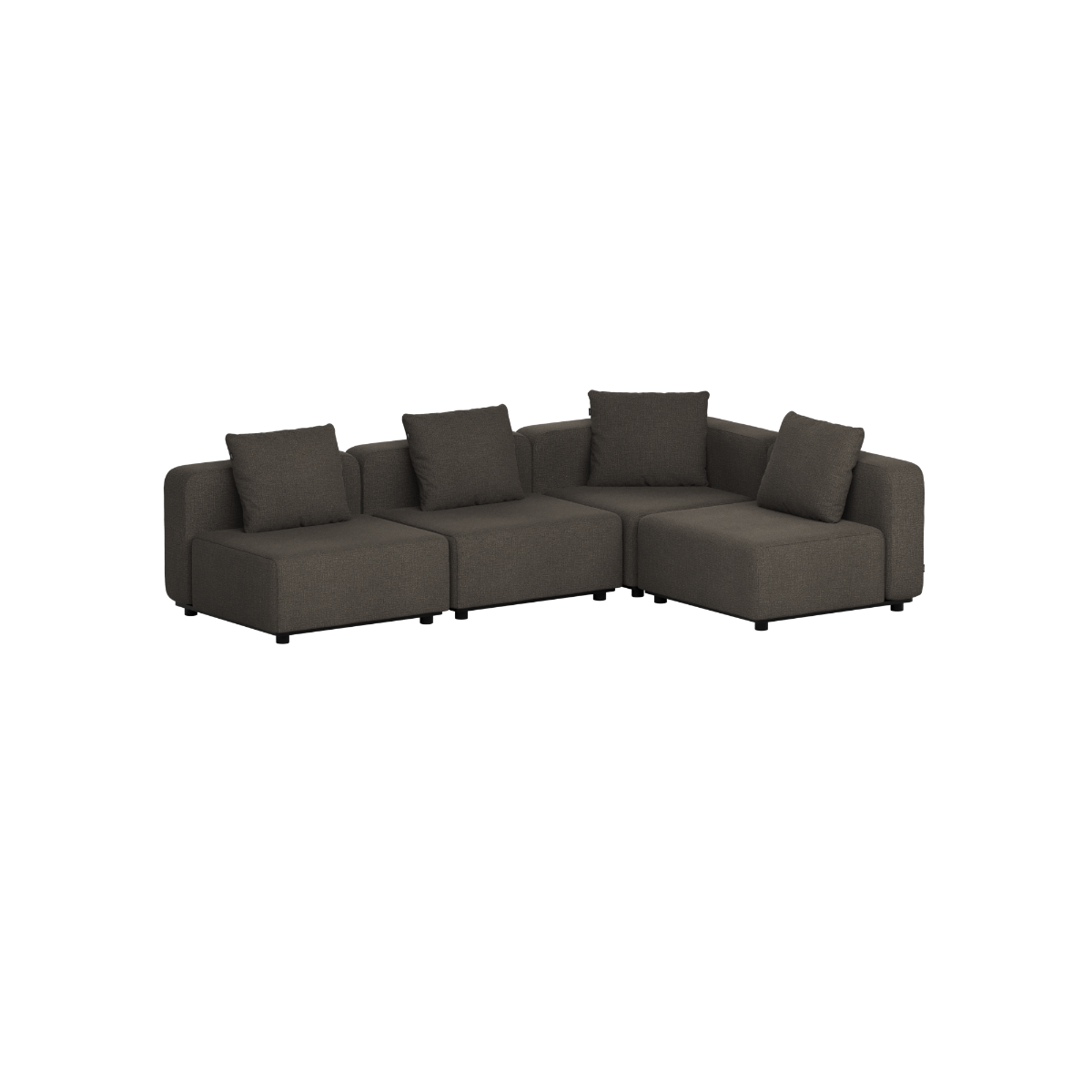 Cobana Lounge Sofa - 4 seater corner sofa | Cobana Lounge Sofa - 4 seater corner sofa - Kirra Noir Ohne Armlehnen | SACKit