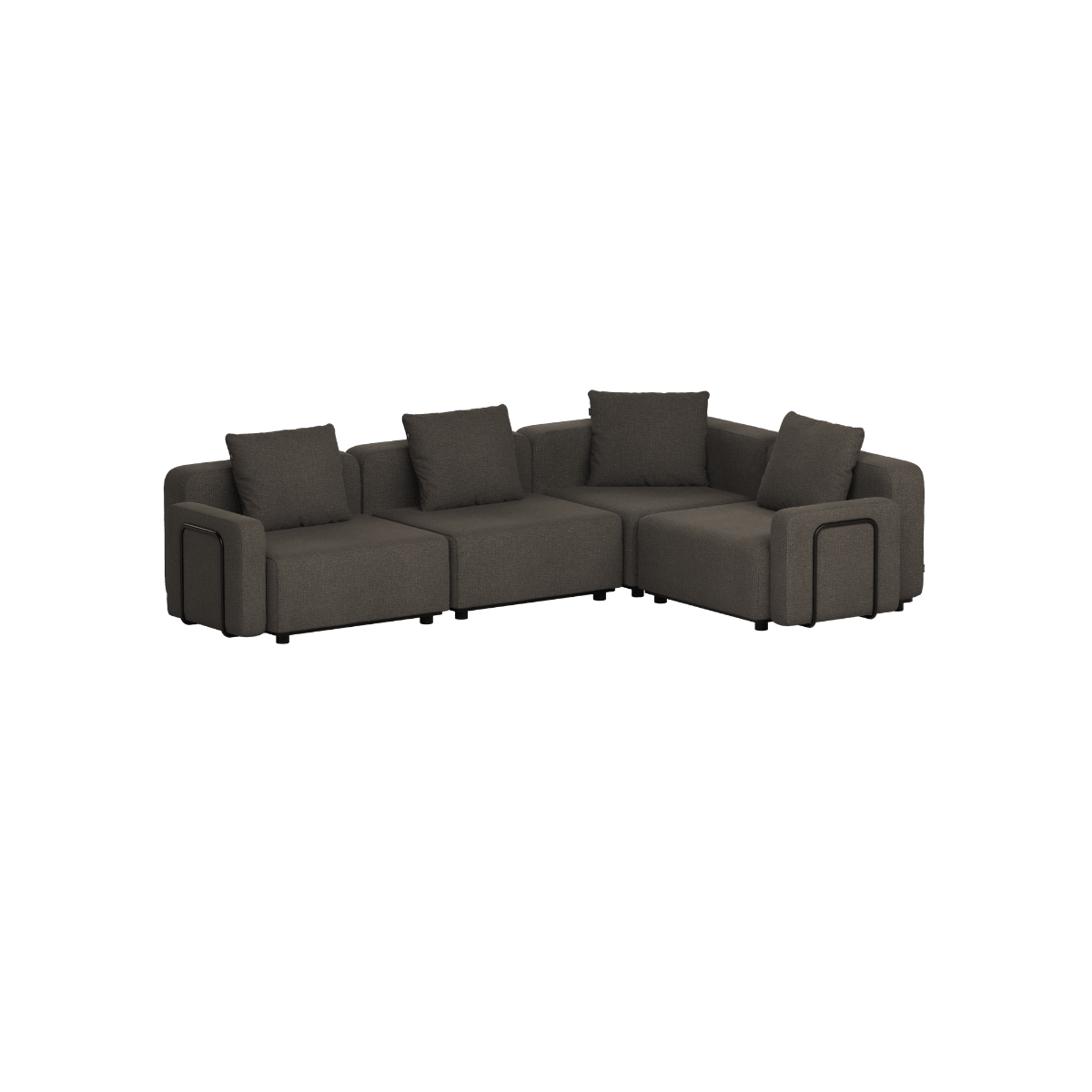 Cobana Lounge Sofa - 4 seater corner sofa | Cobana Lounge Sofa - 4 seater corner sofa - Kirra Noir Mit Armlehnen | SACKit