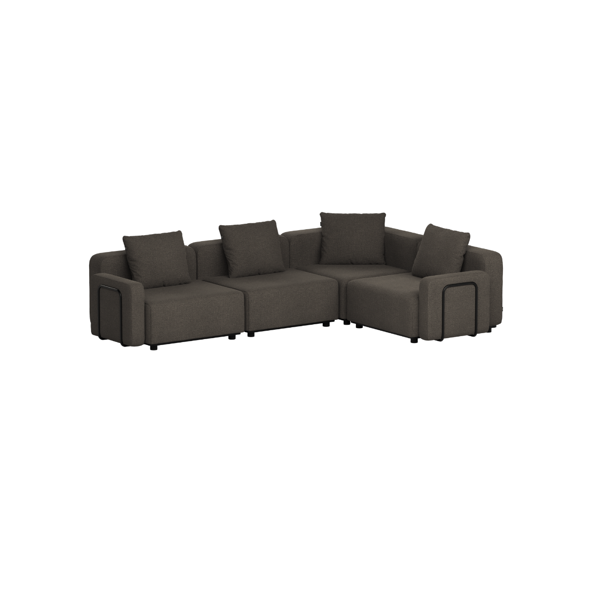 Cobana Lounge Sofa - 4 seater corner sofa | Cobana Lounge Sofa - 4 seater corner sofa - Kirra Noir Mit Armlehnen | SACKit