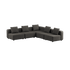 5 - Sitzer Cobana Lounge Sofa in Kirra Noir ohne Armlehnen, modular und für den Außenbereich geeignet. | Cobana Lounge Sofa - 5 seater corner sofa - Kirra Noir Ohne Armlehnen | SACKit