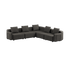 Cobana Lounge Sofa 5 - Sitzer Ecksofa in Kirra Noir mit Armlehnen, pulverbeschichteter Aluminiumrahmen, Outdoor - Design | Cobana Lounge Sofa - 5 seater corner sofa - Kirra Noir Mit Armlehnen | SACKit