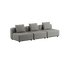 Schwarzes Cobana Lounge Sofa mit Armlehnen und Hocker, pulverbeschichteter Aluminiumrahmen, Outdoor - Möbel | Cobana Lounge Sofa - 3 seater - Cobana Black Mit Armlehnen Mit Hocker | SACKit