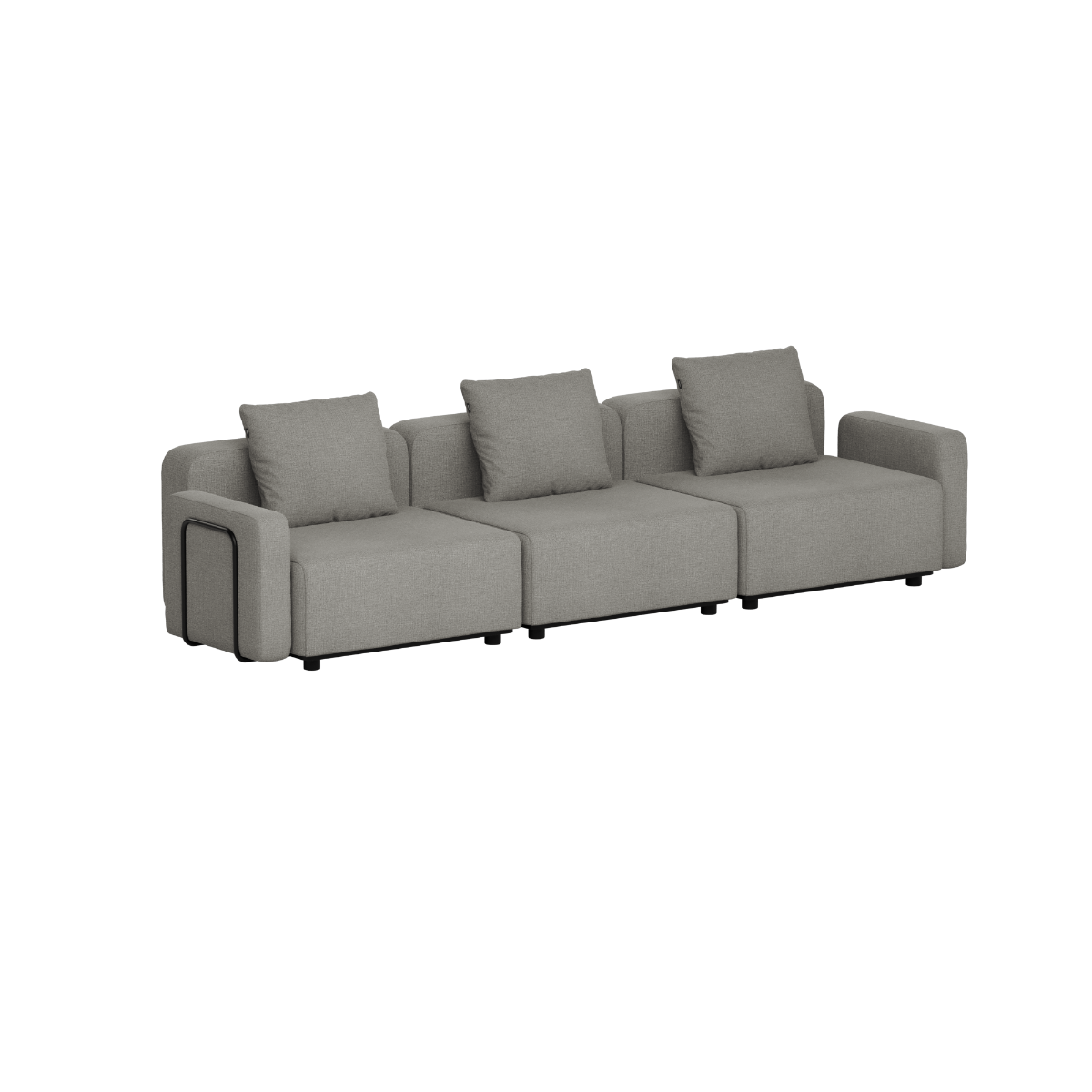 Cobana Lounge Sofa - 3 seater | Cobana Lounge Sofa - 3 seater - Kirra Grey Mit Armlehnen Ohne Hocker | SACKit