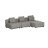 Cobana Lounge Sofa - 3 seater | Cobana Lounge Sofa - 3 seater - Kirra Grey Ohne Armlehnen Mit Hocker | SACKit