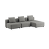 Cobana Lounge Sofa 3 - Sitzer Chaise ohne Armlehnen in schwarzem Olefin - Textil mit Aluminiumrahmen | Cobana Lounge Sofa - 3 Seater Chaise - Kirra Olive Ohne Armlehnen | SACKit