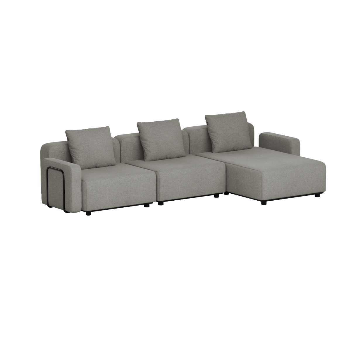 Cobana Lounge Sofa - 3 Seater Chaise | Cobana Lounge Sofa - 3 Seater Chaise - Kirra Grey Mit Armlehnen | SACKit