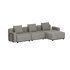 Cobana Lounge Sofa - 3 Seater Chaise | Cobana Lounge Sofa - 3 Seater Chaise - Kirra Grey Mit Armlehnen | SACKit