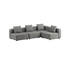 Vier - Sitzer - Ecksofa Cobana Lounge in Kirra Grey ohne Armlehnen mit Kissen aus Outdoor - Stoff | Cobana Lounge Sofa - 4 seater corner sofa - Kirra Grey Ohne Armlehnen | SACKit