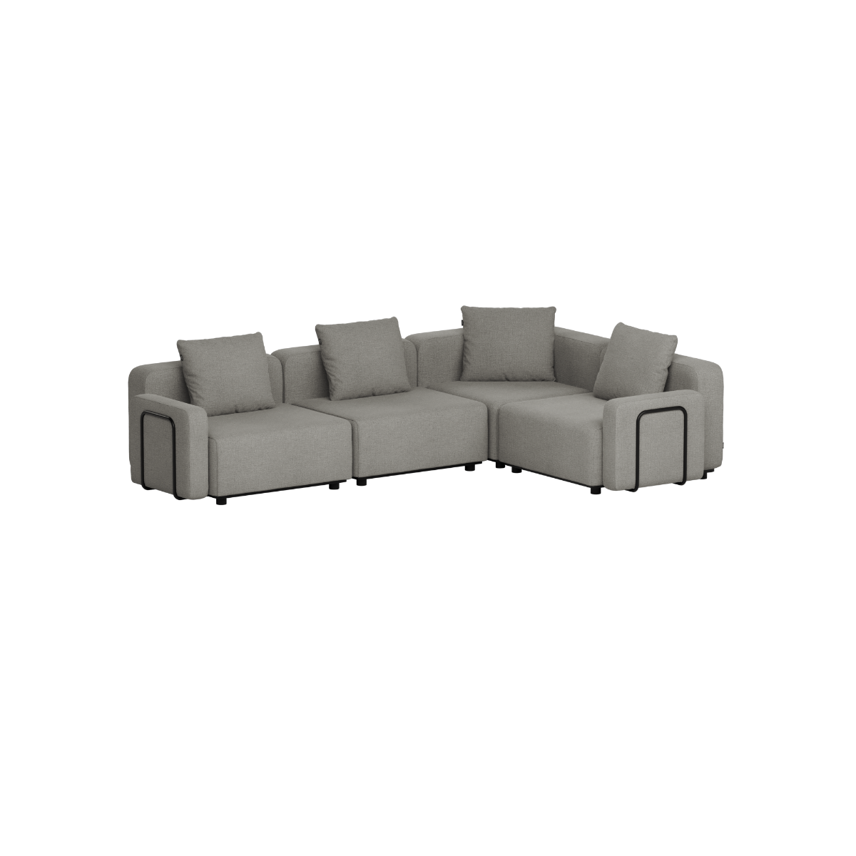 Cobana Lounge Sofa - 4 seater corner sofa | Cobana Lounge Sofa - 4 seater corner sofa - Kirra Grey Mit Armlehnen | SACKit