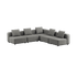 Graues Cobana Lounge Sofa ohne Armlehnen, 5 - sitzige Ecklösung aus wetterfestem Textil und Aluminiumrahmen. | Cobana Lounge Sofa - 5 seater corner sofa - Kirra Grey Ohne Armlehnen | SACKit