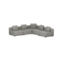Cobana Lounge Sofa als 5-Sitzer-Ecksofa ohne Armlehnen in Grau, freigestellt | Cobana Lounge Sofa - 5 seater corner sofa - Kirra Grey Ohne Armlehnen | sackit
