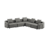 Eck - Loungesofa Cobana in Kirra Grey mit Armlehnen, pulverbeschichteter Aluminiumrahmen und wasserabweisendem Textil | Cobana Lounge Sofa - 5 seater corner sofa - Kirra Grey Mit Armlehnen | SACKit