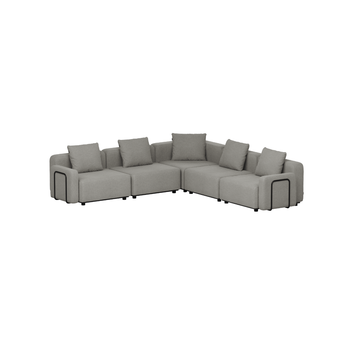 Cobana Lounge Sofa - 5 seater corner sofa | Cobana Lounge Sofa - 5 seater corner sofa - Kirra Grey Mit Armlehnen | SACKit