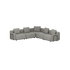 Cobana Lounge Sofa als 5-Sitzer-Ecksofa mit Armlehnen in Grau, freigestellt | Cobana Lounge Sofa - 5 seater corner sofa - Kirra Grey Mit Armlehnen | sackit