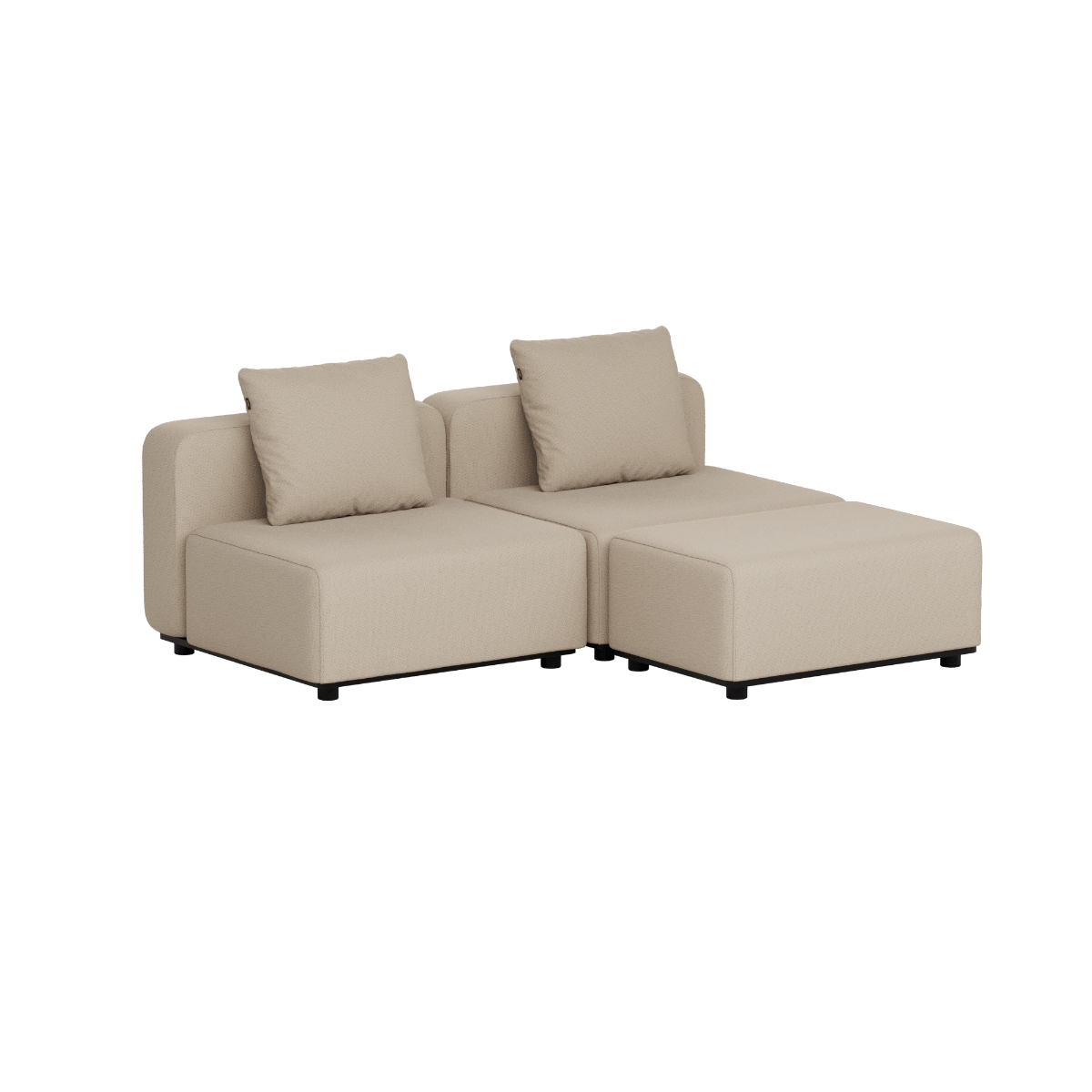 Cobana Lounge Sofa - 2 seater | Cobana Lounge Sofa - 2 seater - Boucle Beige Ohne Armlehnen Mit Hocker | SACKit