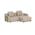 Beiges sackit Cobana Lounge Sofa für zwei Personen mit modularer Ottomane und weichen Rückenkissen für Garten Terrasse und Balkon
