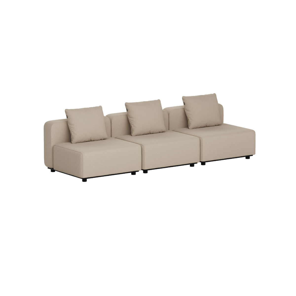 Cobana Lounge Sofa - 3 seater | Cobana Lounge Sofa - 3 seater - Boucle Beige Ohne Armlehnen Ohne Hocker | SACKit